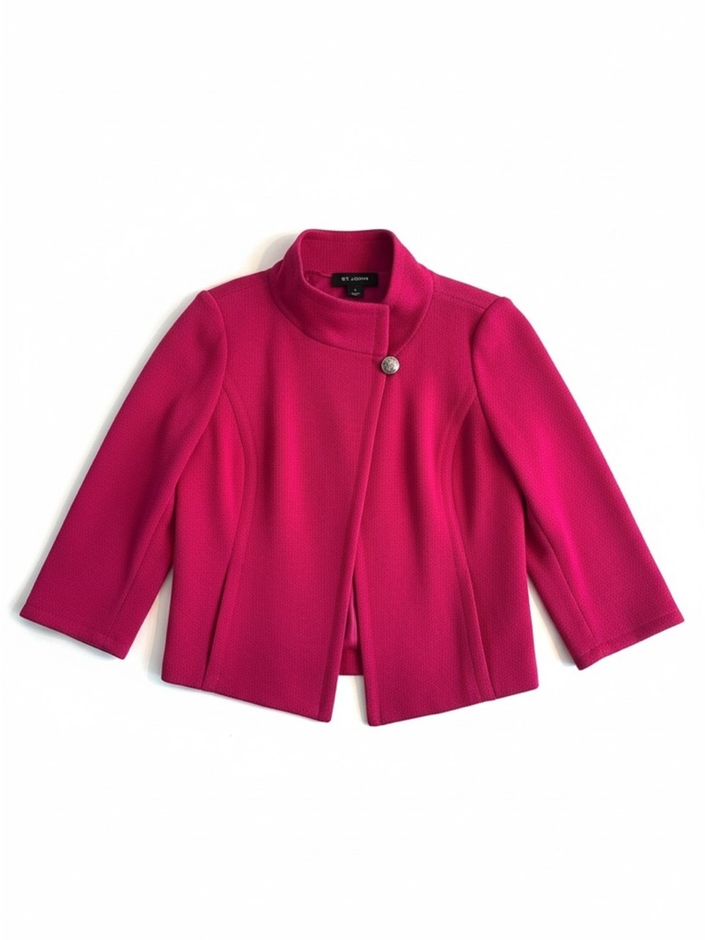 St. John Santana Knit Blazer and Shell Set Fuchsia Size 2 EUC